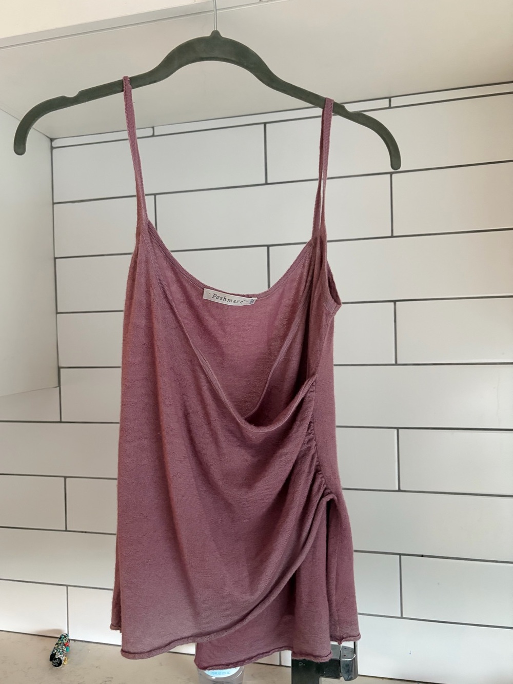 100% pashmina cashmere wrap tank